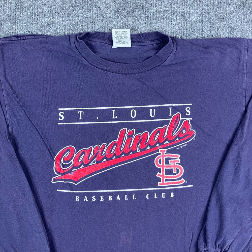 Dynasty T-Shirt Mens L Purple St Louis Cardinals MLB‎ Baseball Long Sleeve